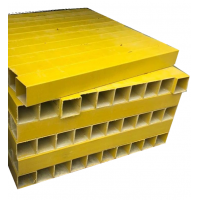 High Strength FRP Fiberglass Yellow 100x100 Square Tube