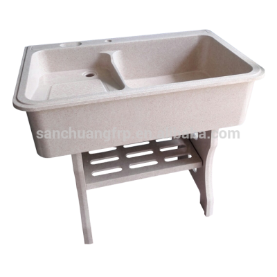 One-batch forming Artificial marble balcony garden Washing sink Wash basin Laundry tub with a washboard